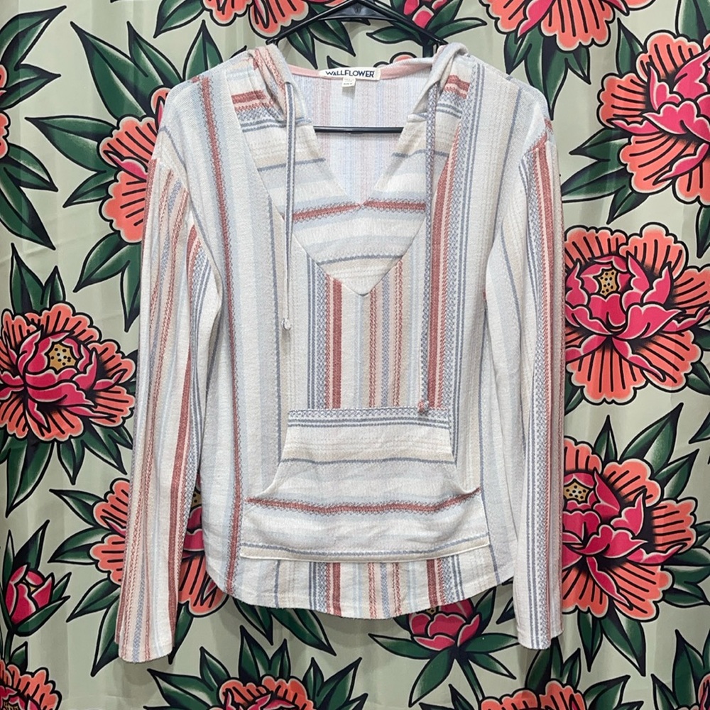 Wallflower Hooded Baja Pull Over Sweater